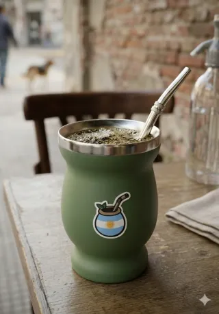 Mate de acero inoxidable doble capa