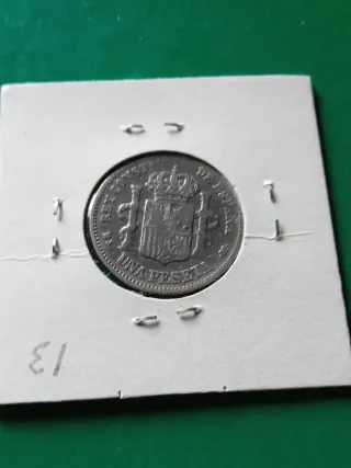 Una peseta 1882 MSM Alfonso XII de Plata