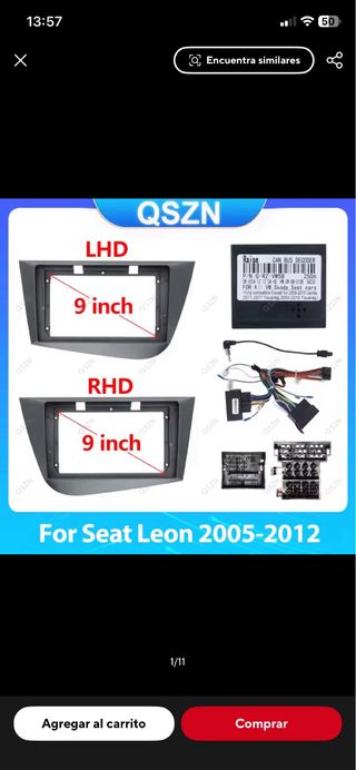 Pantalla 9” Seat Leon 2005-2012 andrid 15. 4+64gb