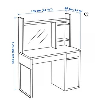 Escritorio blanco de madera