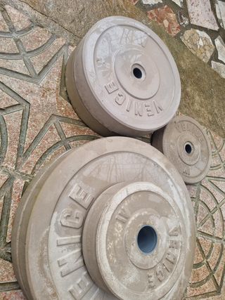 4 Pesas 5Kg + 2 de 20Kg 28mm | Precio perfecto