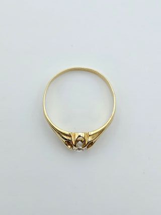 Anillo de Oro 18K, Solitario, 4,4gr, T-25