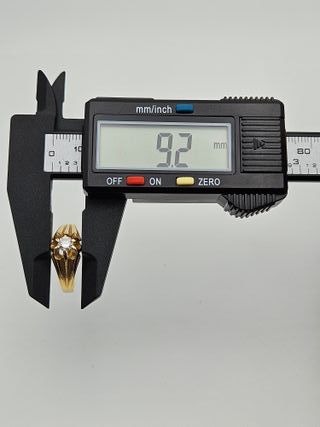 Anillo de Oro 18K, Solitario, 4,4gr, T-25