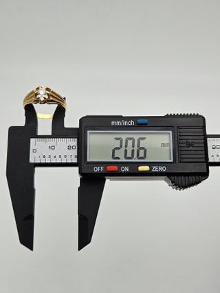 Anillo de Oro 18K, Solitario, 4,4gr, T-25