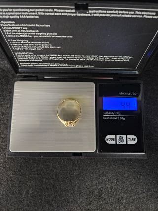 Anillo de Oro 18K, Solitario, 4,4gr, T-25
