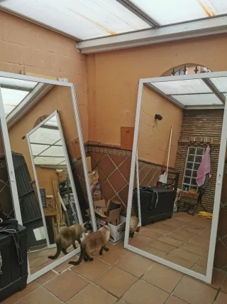 Puertas de aluminio con espejo