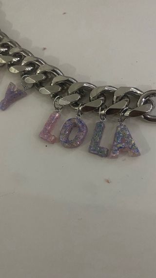 Llavero Bimba y Lola avión y letras