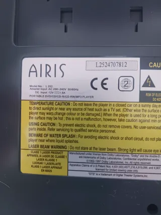 Reproductor DVD Portátil Airis L-252