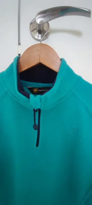 Forro polar azul con cremallera