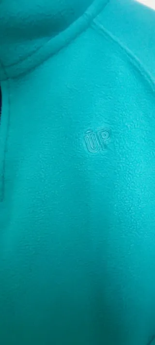 Forro polar azul con cremallera