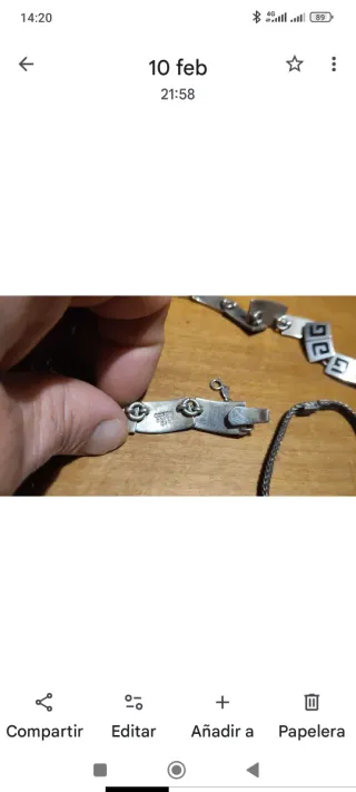 Gargantilla Plata Vintage Diseño Griego