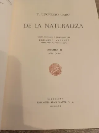 LUCRECIO DE LA NATURALEZA