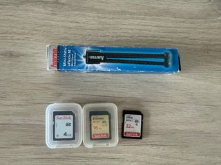 Lote Tarjetas SD y Trípode Hama