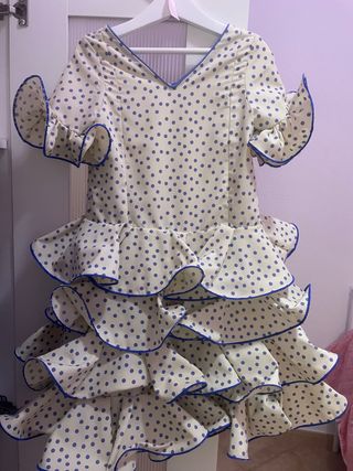 Vestido Flamenca Niña Lunares  Talla 2