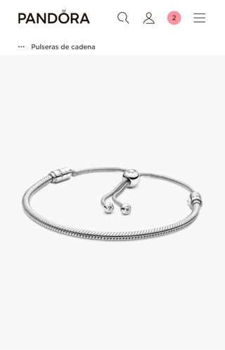 Pulsera Pandora Plata Ajustable