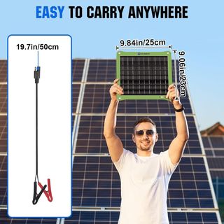 ECO-WORTHY 7.5W Panel Solar 12 V Cargador Solar de