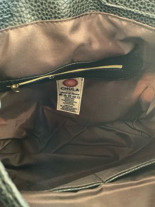 Mochila CHULA beige y negra - Nueva