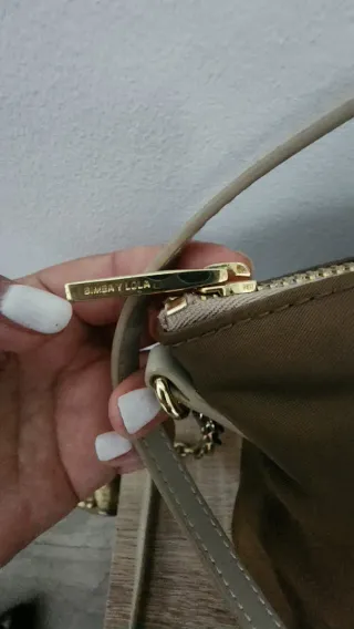 Bolso Bimba y Lola Marrón y Dorado Nuevo