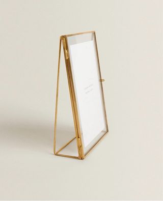 Marco de fotos dorado Zara Home cristal