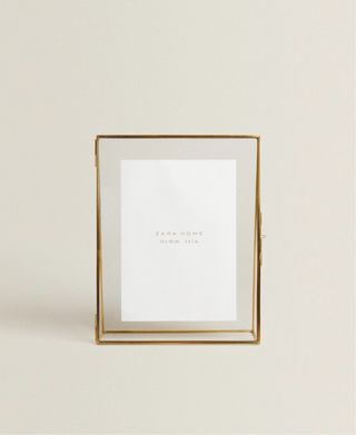 Marco de fotos dorado Zara Home cristal