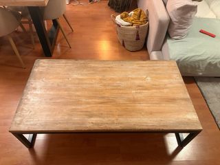 Mesa de centro madera y metal
