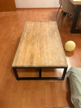 Mesa de centro madera y metal