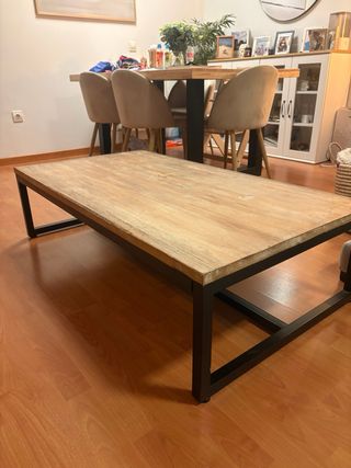 Mesa de centro madera y metal
