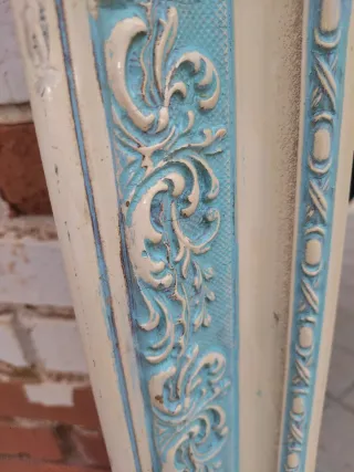 Espejo antiguo marco labrado madera maciza vintage