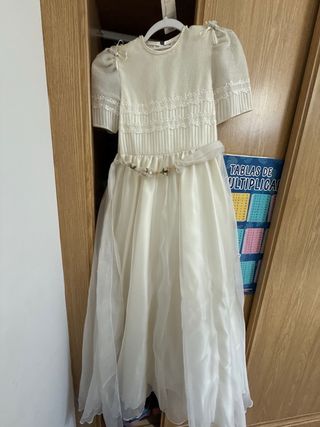 Vestido de Comunión Beige Talla 10 UN SOLO USO 2h