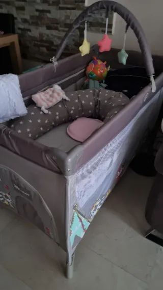 Cuna de viaje Asalvo mapache y tipi