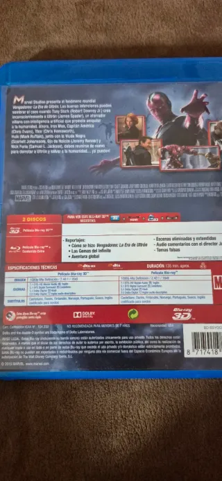 Blu-ray Vengadores: La Era de Ultrón (Español)