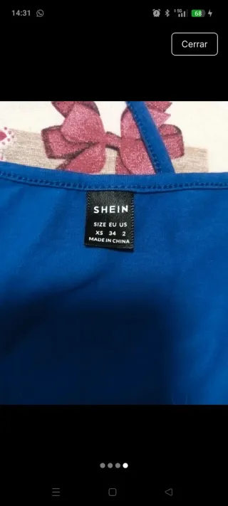 Top SHEIN azul