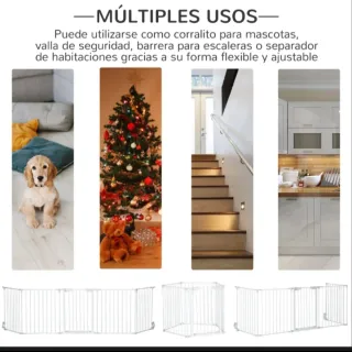 PARQUE PARA PERROS PLEGABLE CON PUERTA – VALLA SEG