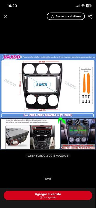 Pantalla 9” Mazda 6 200-2007 4+64GB