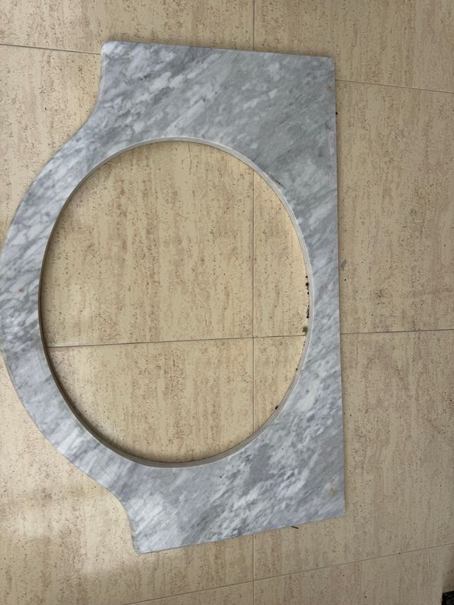 Mueble de lavabo mármol y madera