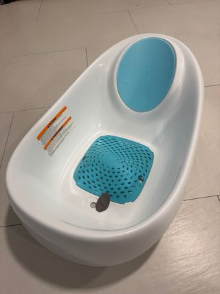 Bañera bebé antideslizante azul