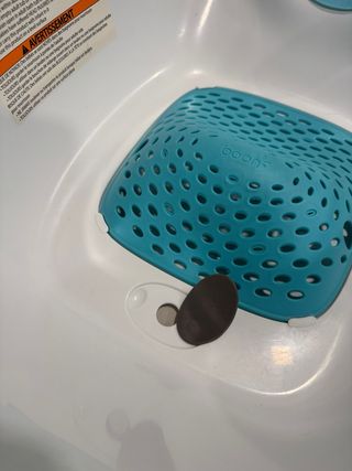 Bañera bebé antideslizante azul