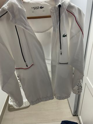 Chaqueta Lacoste Blanca con Dibujo