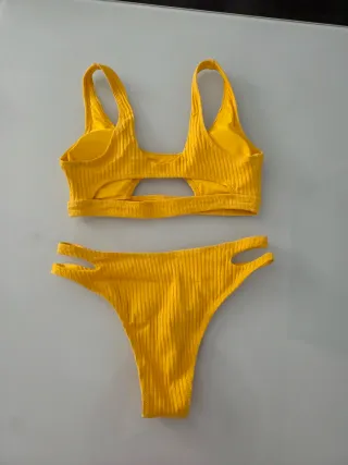 Bañador , Traje de baño bikini S/M naranja y azul