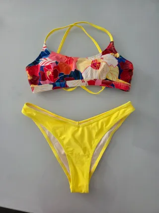 Bañador , Traje de baño bikini S/M naranja y azul
