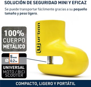 URBAN 564A Candado Moto Disco, Universal ø5mm, El