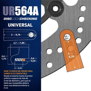 URBAN 564A Candado Moto Disco, Universal ø5mm, El