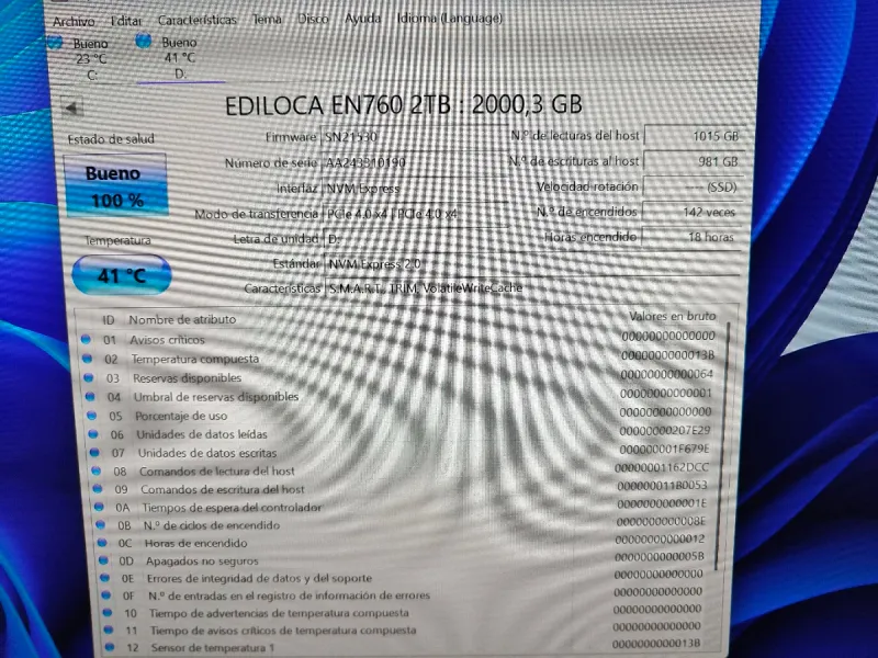 SSD NVMe M.2 EDILOCA 2TB PCIe 4.0 afbeelding 3