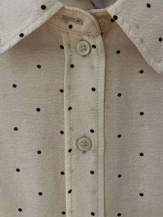 Camisa H&M Beige Lunares Mujer