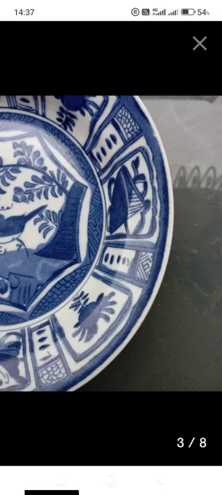 Plato antiguo de porcelana China