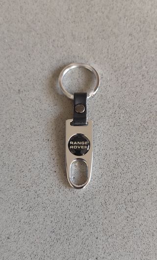 Portachiavi Range Rover metallo e pelle