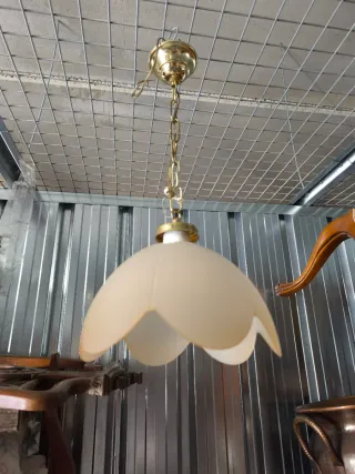 Lámpara de techo vintage cristal opalino