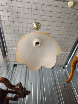 Lámpara de techo vintage cristal opalino