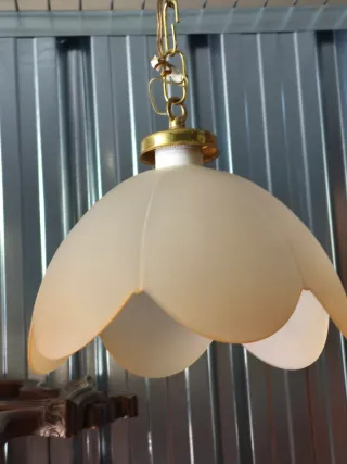 Lámpara de techo vintage cristal opalino