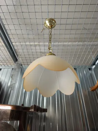 Lámpara de techo vintage cristal opalino